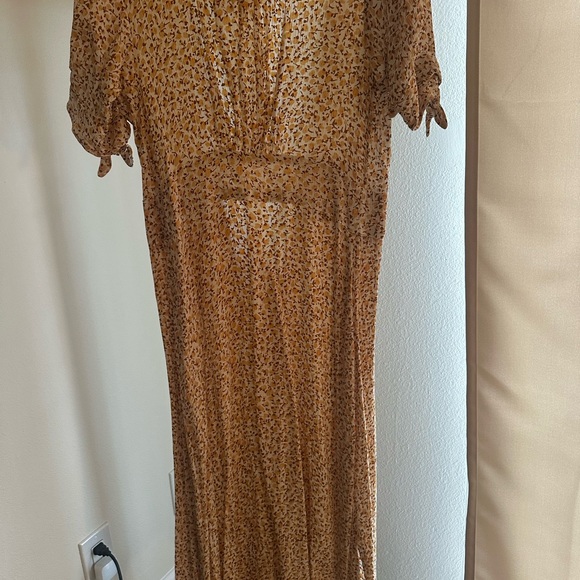 Faithfull the Brand Billie Midi Dress in Dahlia Floral Print size US4/AU8 - Picture 4 of 8